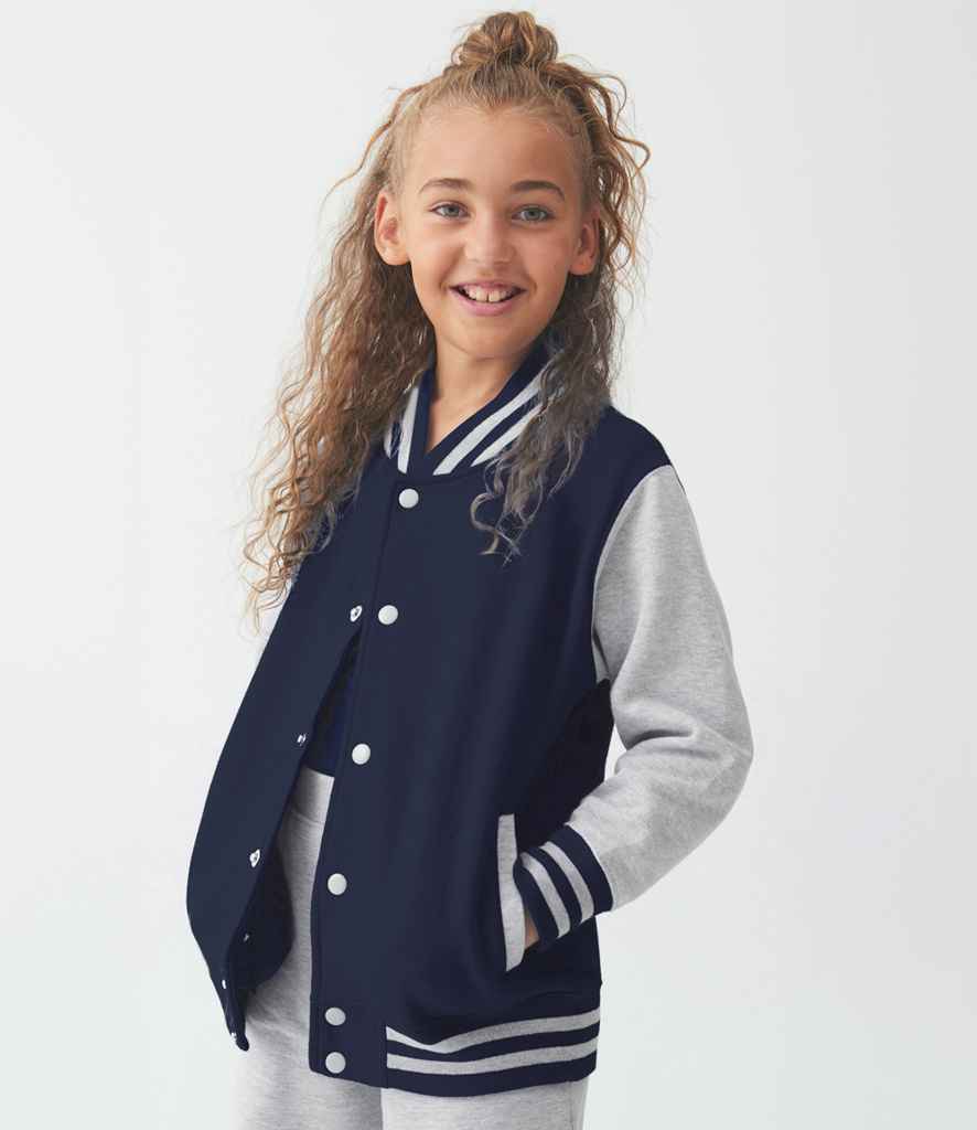 AWDis Kids Varsity Jacket - PenCarrie AWDis Kids Varsity Jacket - PenCarrie